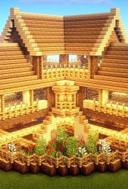 آموزش ساخت خانه لوکس به شکل در خانه در مایکرافت!!! | MineCraft